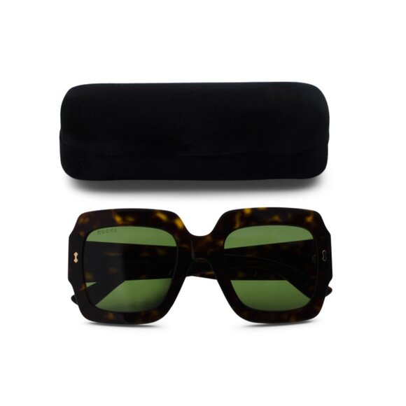 GUCCI Havana Green 53mm Square Sunglasses - Picture 1 of 2